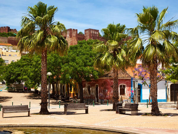 Silves, with the medieval castle on the background
